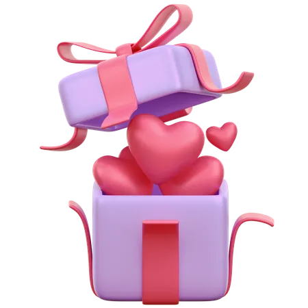 Valentine Gift Box  3D Icon