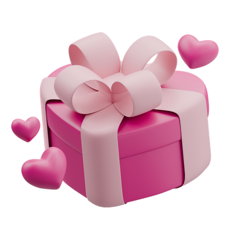 Valentine Gift Box  3D Icon