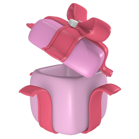 Valentine Gift Box  3D Illustration