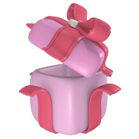 Valentine Gift Box  3D Illustration