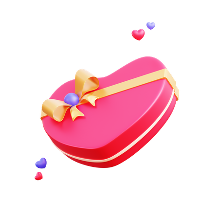 Valentine gift box  3D Illustration