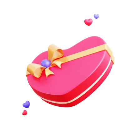 Valentine gift box  3D Illustration