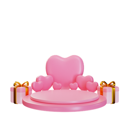 Valentine Gift Box  3D Illustration