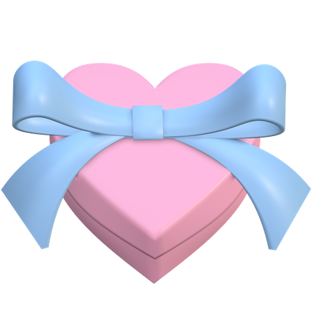 Valentine gift box  3D Illustration