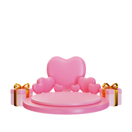 Valentine Gift Box 3D Illustration