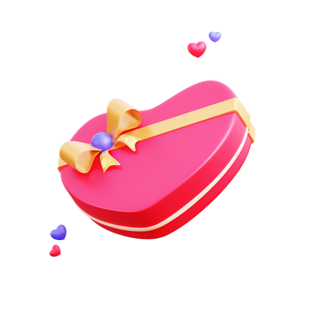 Valentine gift box 3D Illustration