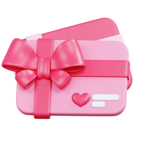 Valentine Gift Card  3D Icon