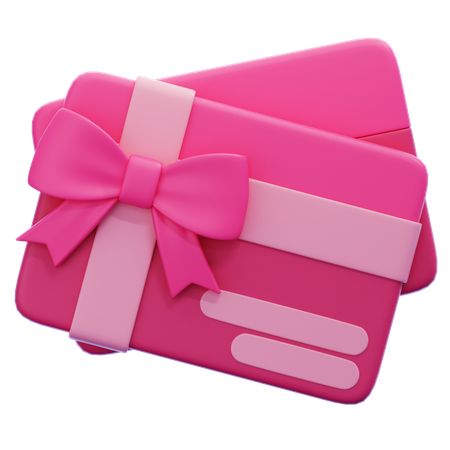 Valentine Gift Card  3D Icon