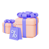 3d valentine gift discount logo