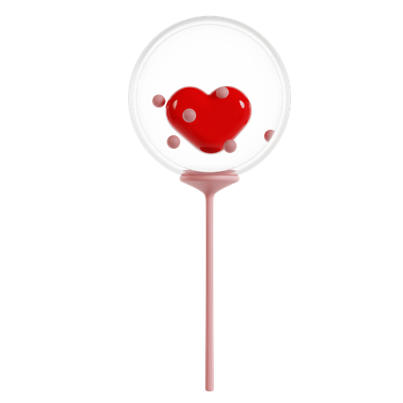 Valentine Heart Balloon  3D Icon