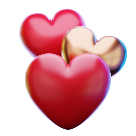 Valentine Hearts  3D Icon