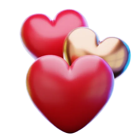 Valentine Hearts  3D Icon