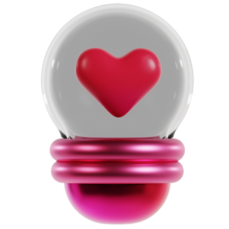 Valentine Illuminated Love  3D Icon