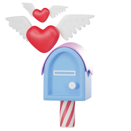 Valentine Mailbox 3 D Icon 3D Icon