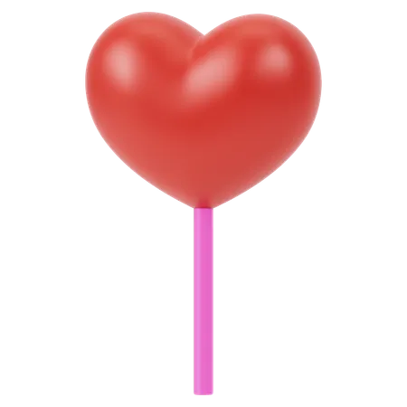Valentine Lollipop  3D Icon