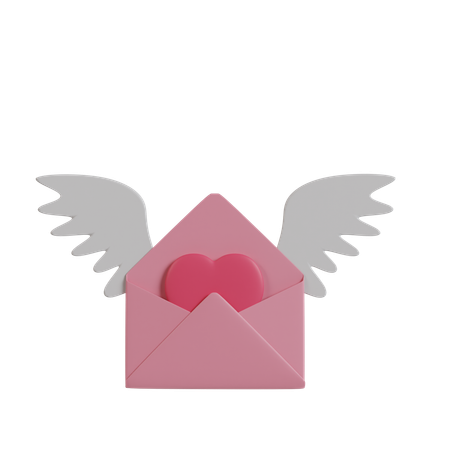 Valentine Mail  3D Illustration