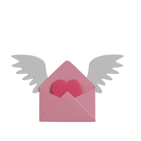 Valentine Mail  3D Illustration