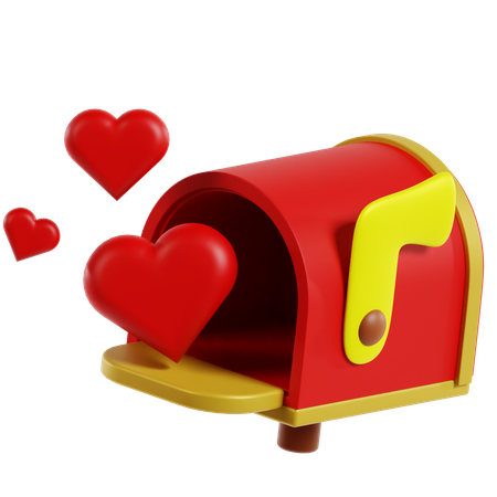 Valentine Mailbox  3D Icon