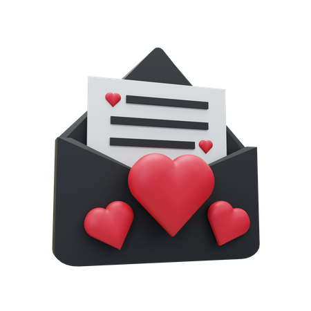 Valentine Message  3D Icon