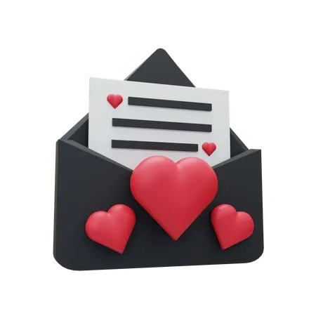 Valentine Message  3D Icon