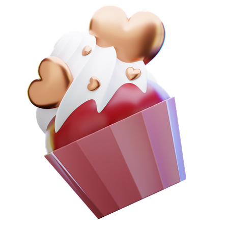 Valentine Muffin  3D Icon