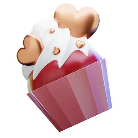 Valentine Muffin  3D Icon