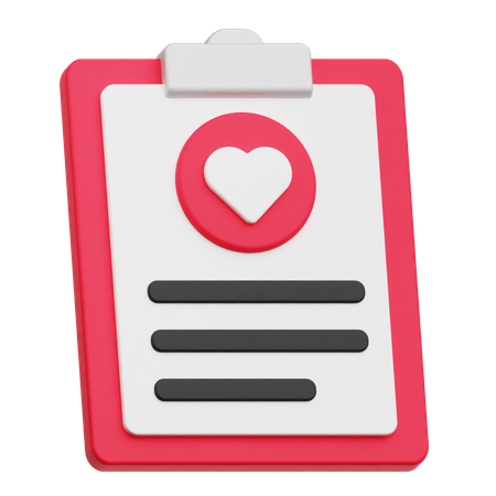 Valentine Note  3D Icon