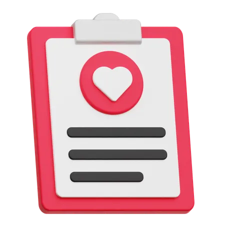 Valentine Note  3D Icon