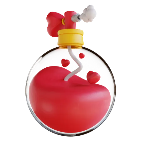 3 D Illustration Love Perfume 3D Icon