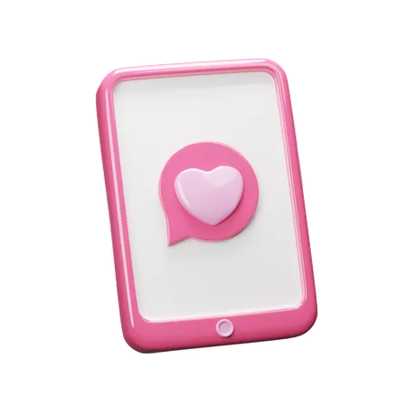 Valentine Phone  3D Icon