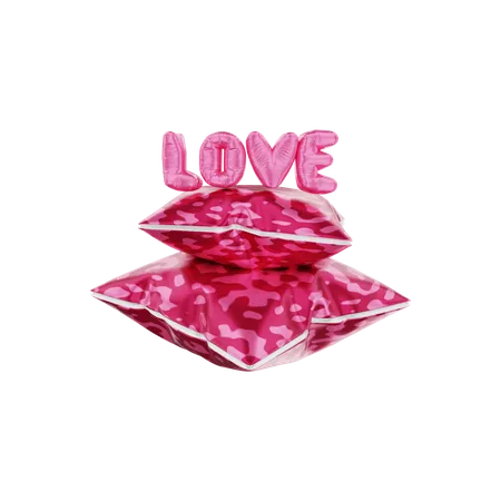 Valentine pillow  3D Illustration