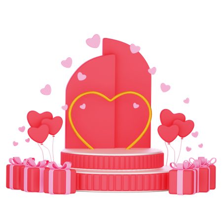 Valentine Podium  3D Icon