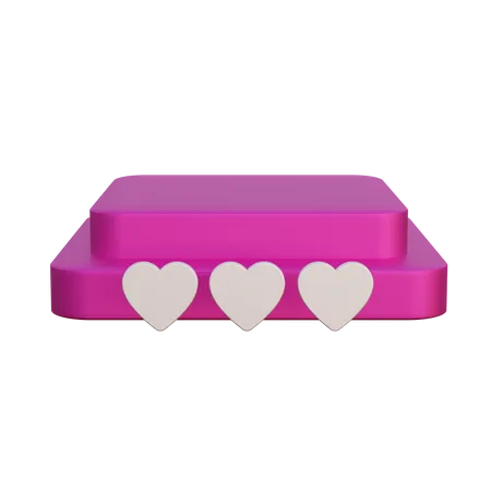 Valentine Podium  3D Icon