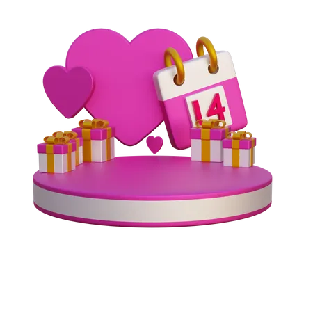 Valentine Podium  3D Icon