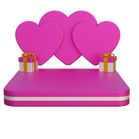 Valentine Podium  3D Icon