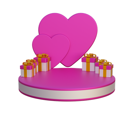 Valentine Podium  3D Icon