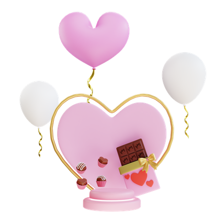 Valentine Podium  3D Icon