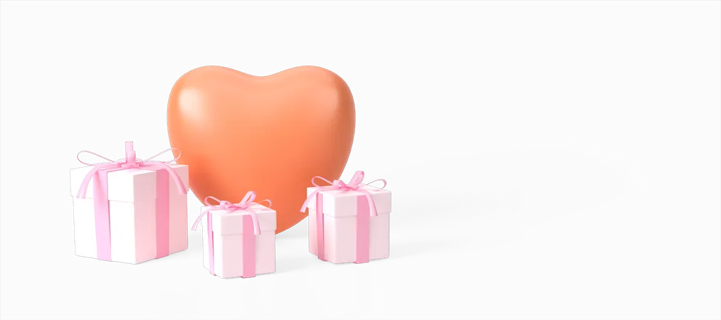 Valentine Podium  3D Illustration