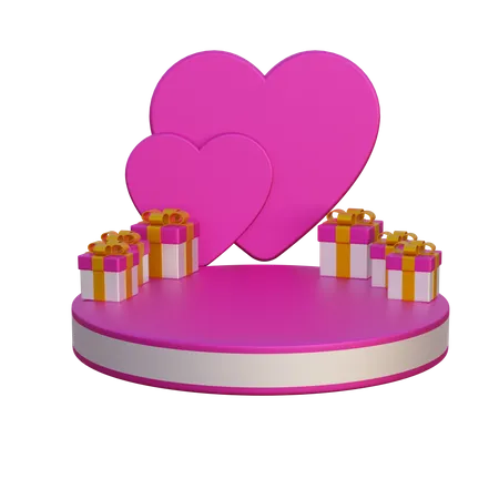 Valentine Podium  3D Icon