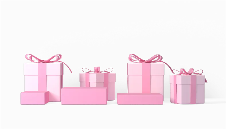 Gift Box In 3 D Render 3D Illustration