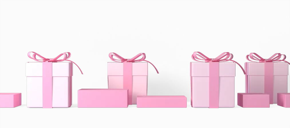 Gift Box In 3 D Render 3D Illustration