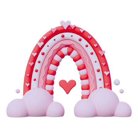 Valentine Rainbow  3D Icon