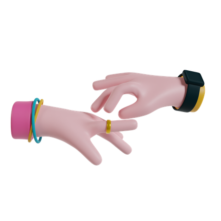 Valentine Ring  3D Illustration