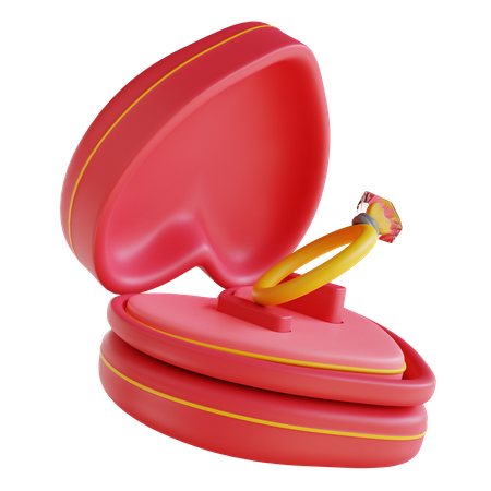 Valentine Ring 3D Icon