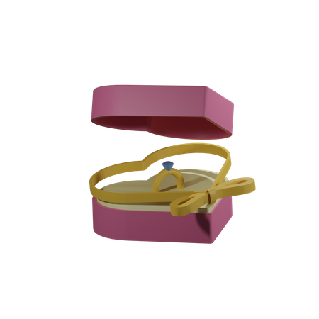 Valentine ring box  3D Icon