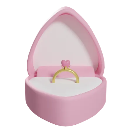 Valentine Ring Box 3D Icon