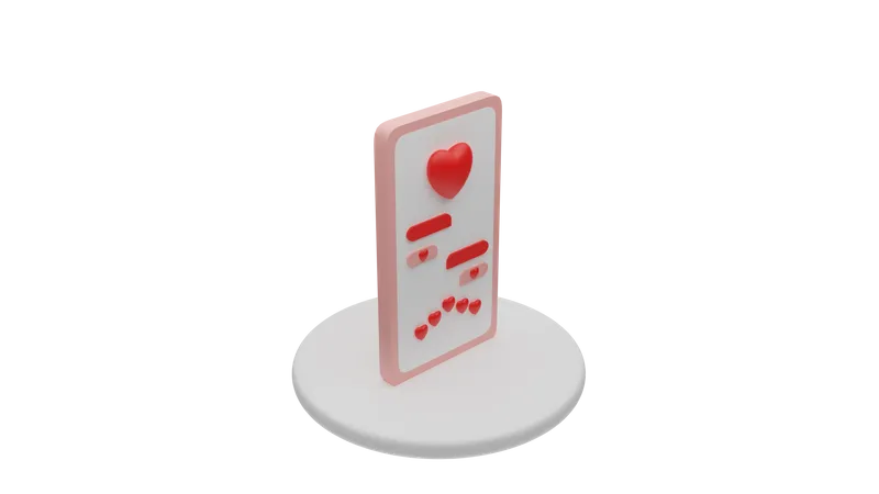 Valentine romantic chat  3D Icon