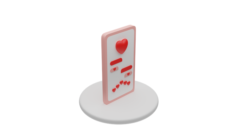 Valentine romantic chat 3D Icon