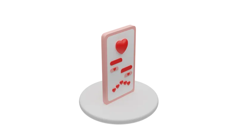 Valentine romantic chat 3D Icon