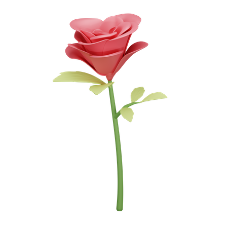Valentine rose  3D Illustration